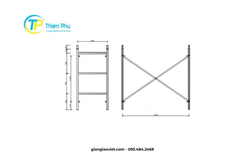 Bộ giàn giáo kích thước hẹp cho không gian nhỏ