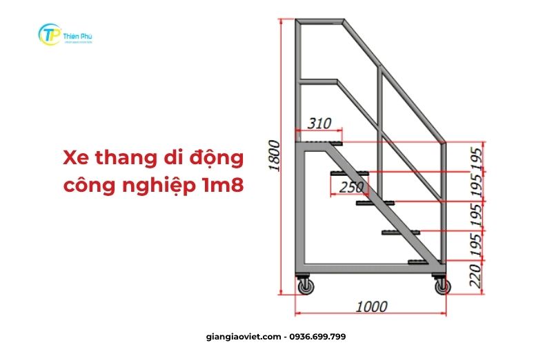 Xe thang di động 1m8 Thiên Phú