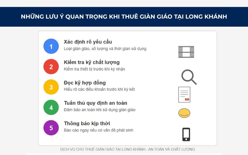 Dịch Vụ Thuê Giàn Giáo Tại Long Khánh Chuyên Nghiệp 8 Những lưu ý khi thuê giàn giáo tại Long Khánh