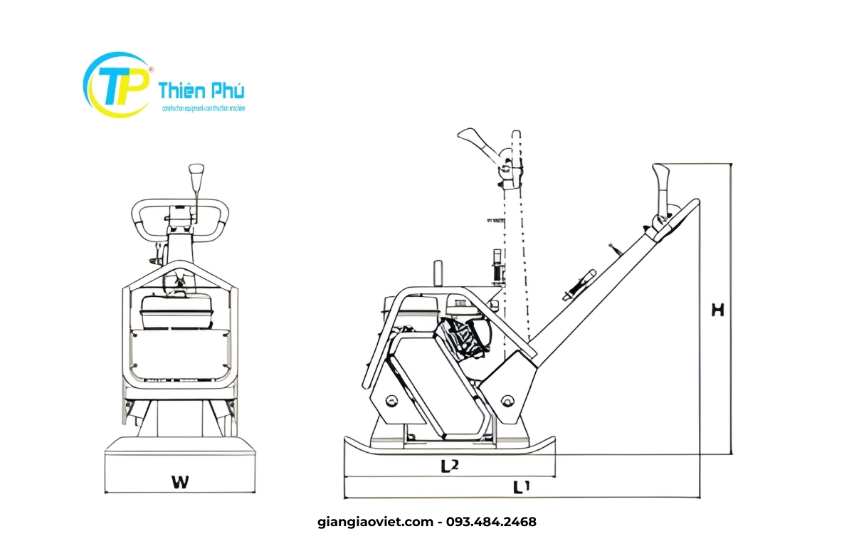 Máy đầm bàn Jinlong 1.1kw (3pha) 3 Nguyên lý hoạt động của máy đầm bàn Jinlong 1.1kw.